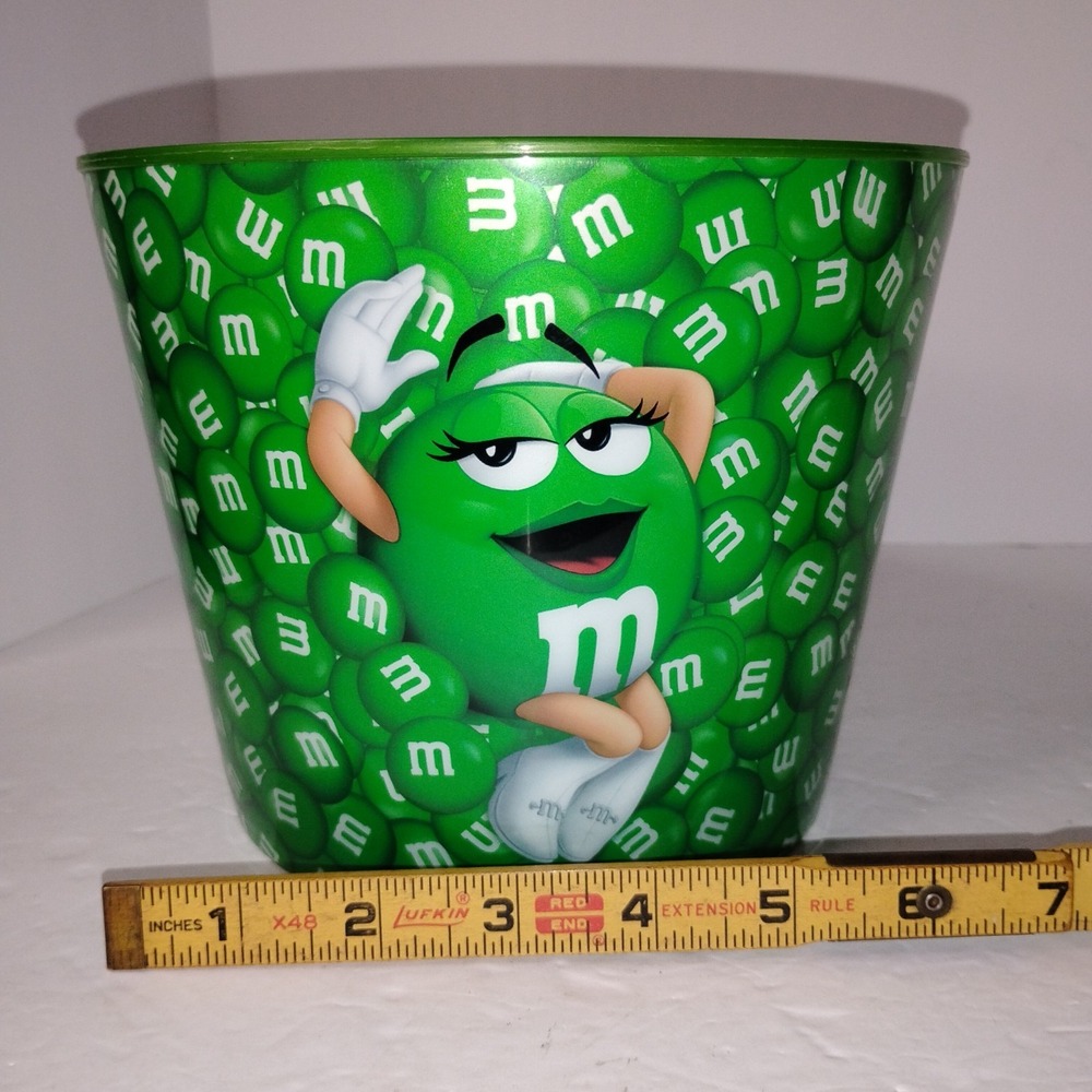 M&M‎ Green Gourmet Collector Popcorn Bucket